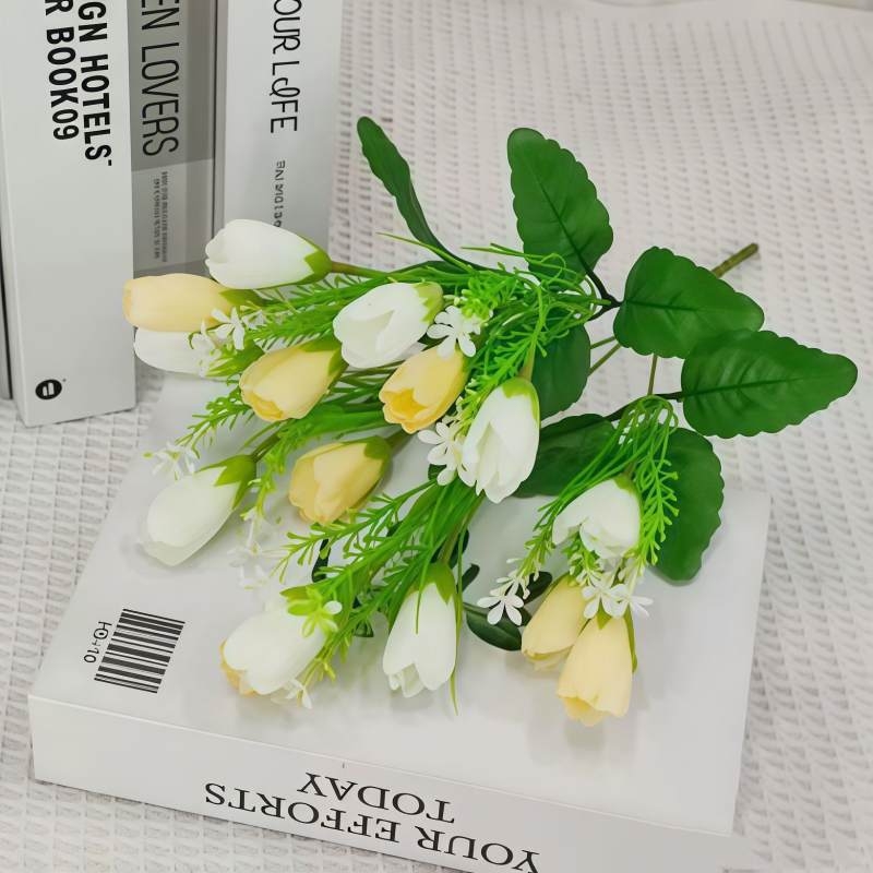 Bouquet of artificial tulips