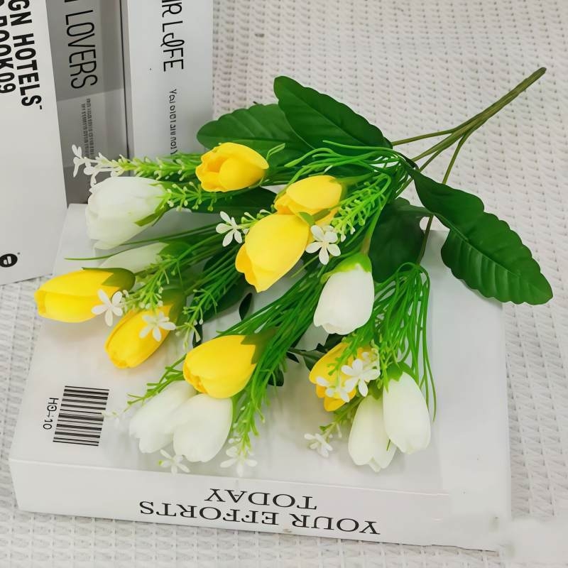 Bouquet of artificial tulips