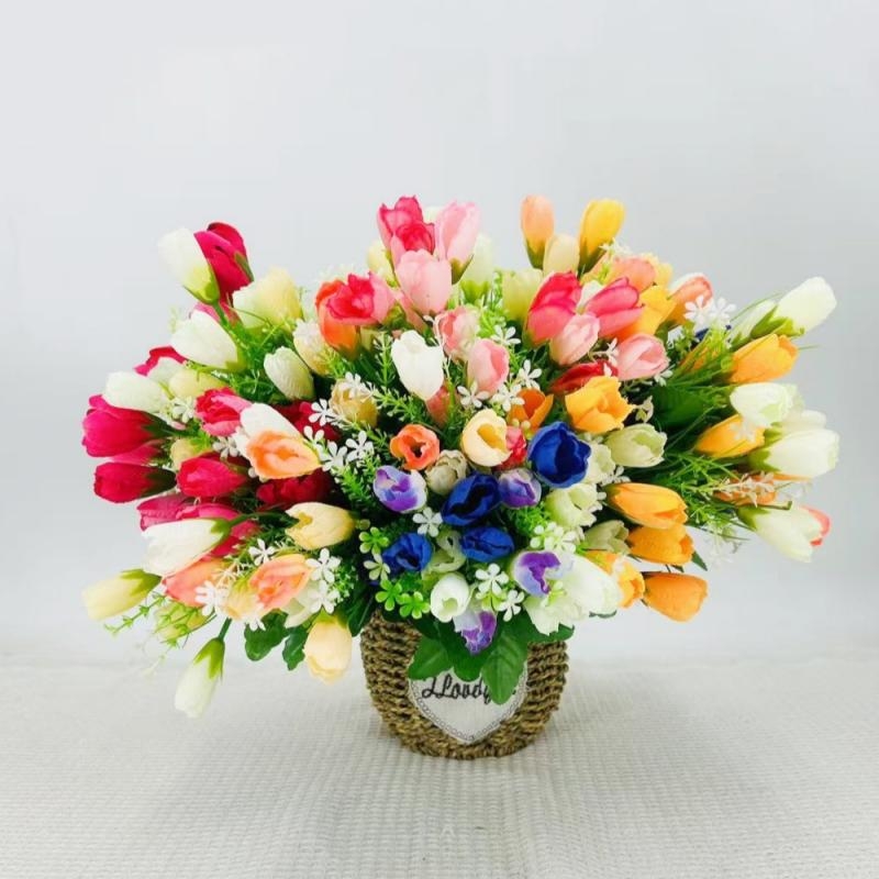 Bouquet of artificial tulips