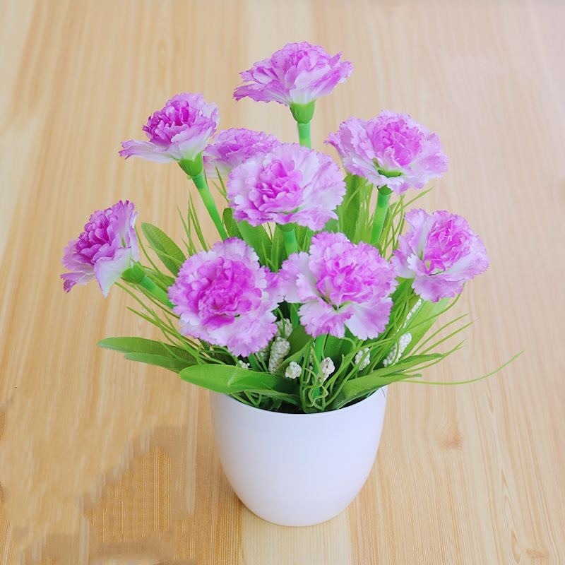 Artificial Carnation Potted Plant