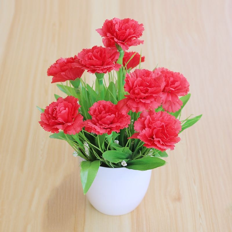 Artificial Carnation Potted Plant