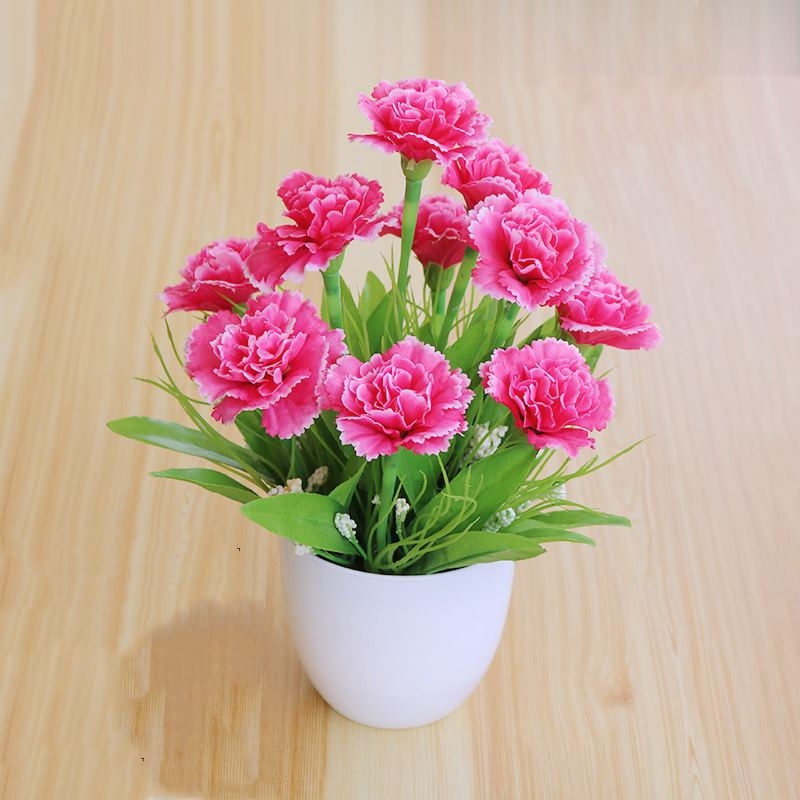 Artificial Carnation Potted Plant