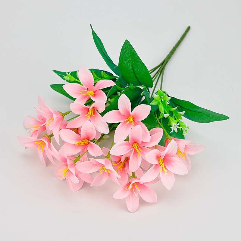 Multicolored artificial lilies