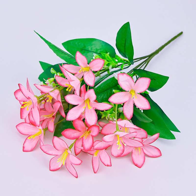 Multicolored artificial lilies