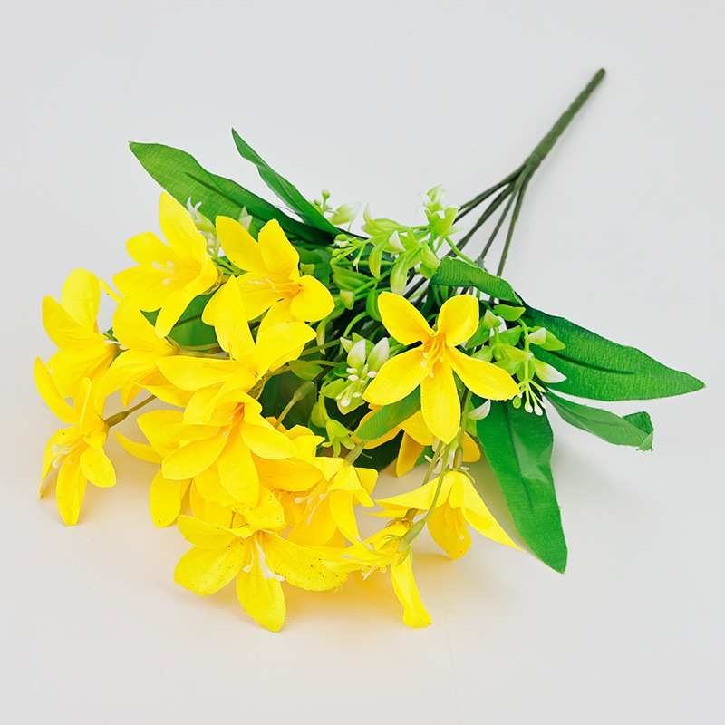 Multicolored artificial lilies