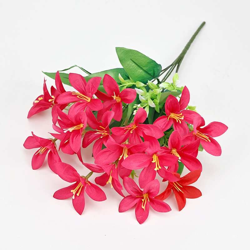 Multicolored artificial lilies