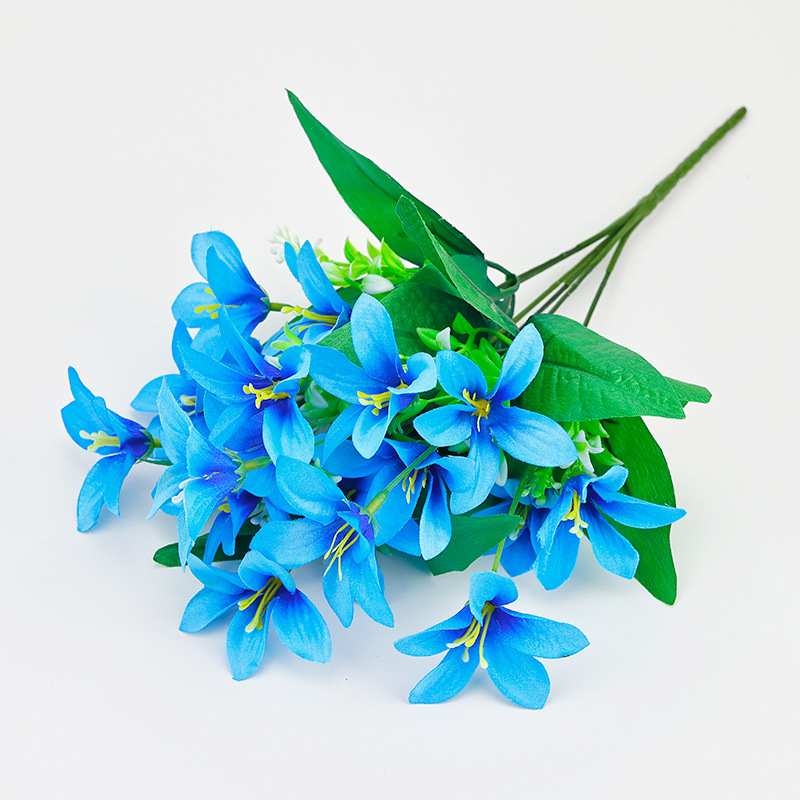 Multicolored artificial lilies