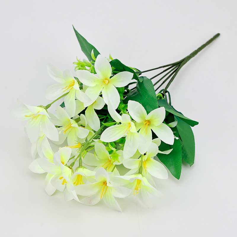Multicolored artificial lilies