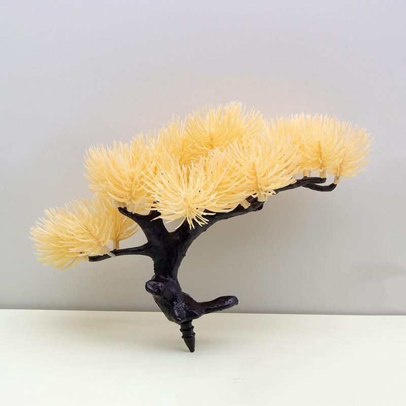 Various artificial pine trees