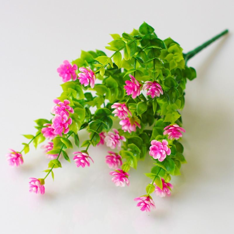 Artificial eucalyptus with flowers