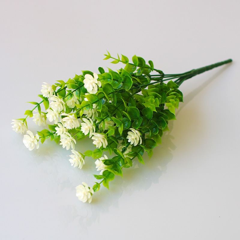 Artificial eucalyptus with flowers