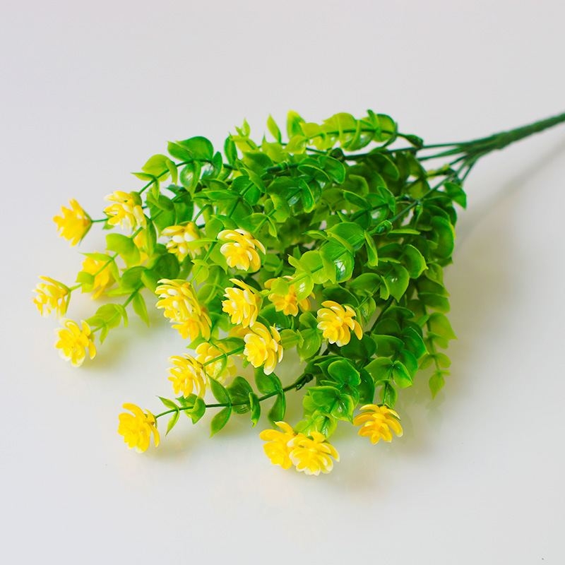 Artificial eucalyptus with flowers