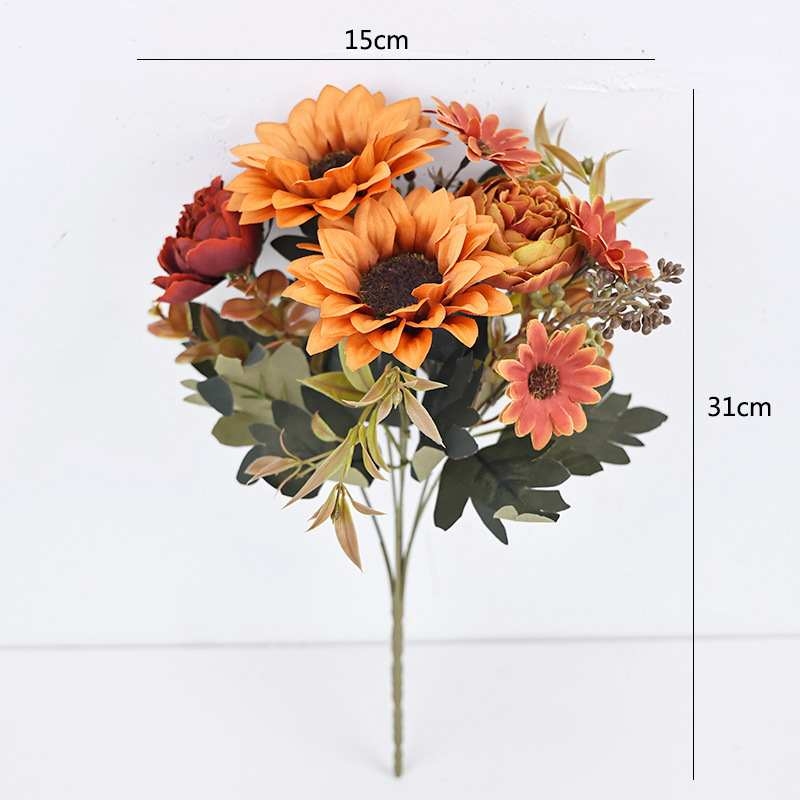 Artificial sunflower, chrysanthemum, and peony all-in-one