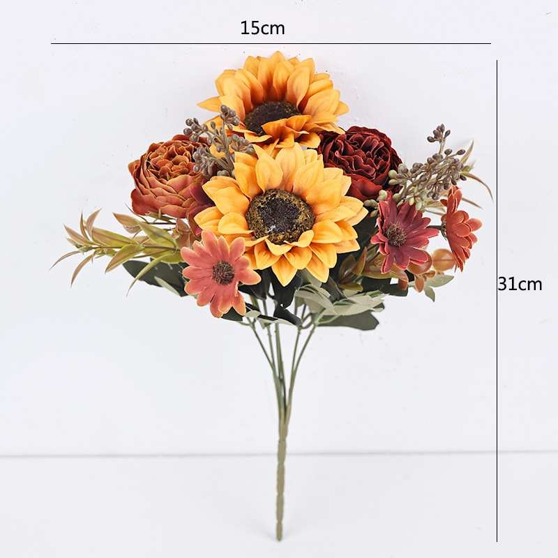 Artificial sunflower, chrysanthemum, and peony all-in-one