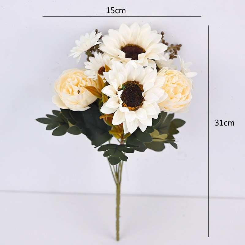 Artificial sunflower, chrysanthemum, and peony all-in-one