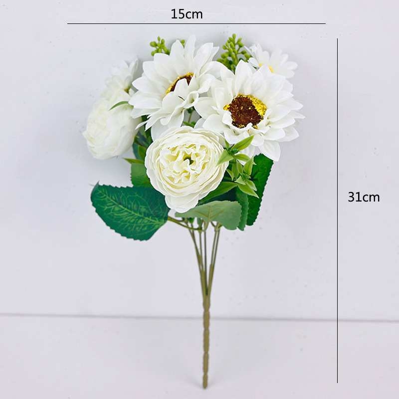 Artificial sunflower, chrysanthemum, and peony all-in-one