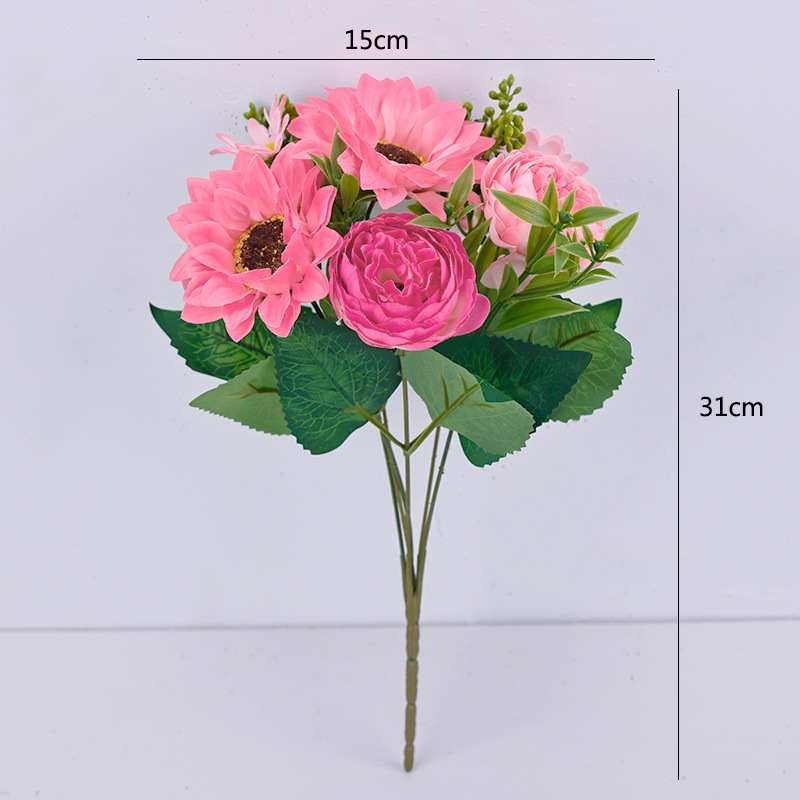 Artificial sunflower, chrysanthemum, and peony all-in-one