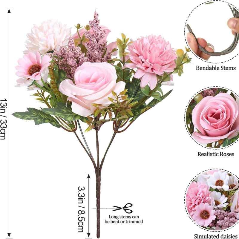 Artificial chrysanthemum, rose, and hydrangea all-in-one