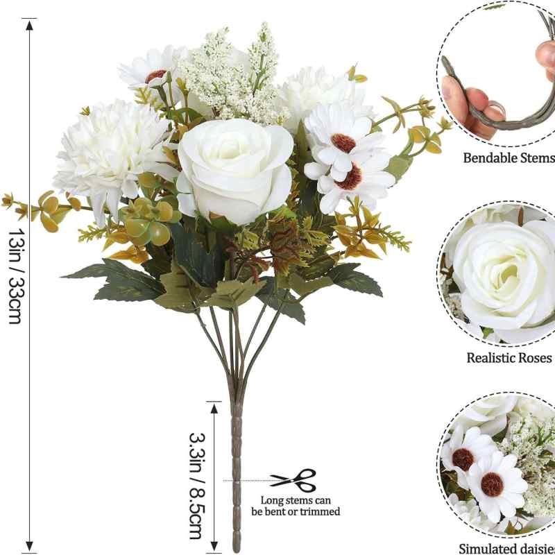 Artificial chrysanthemum, rose, and hydrangea all-in-one