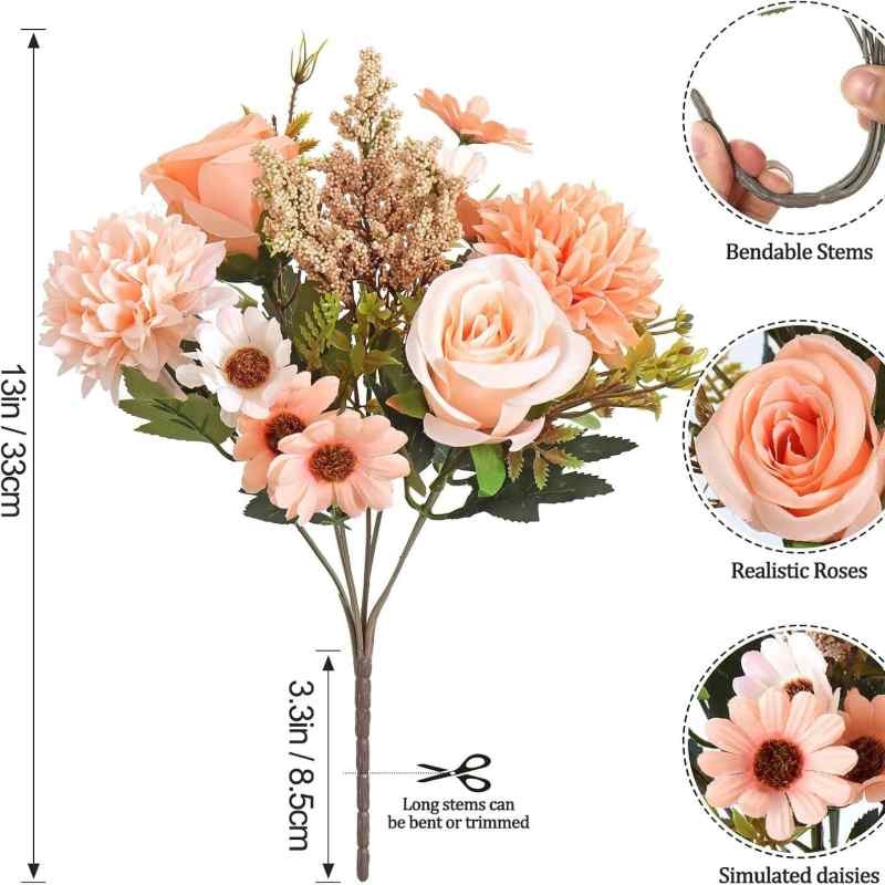 Artificial chrysanthemum, rose, and hydrangea all-in-one