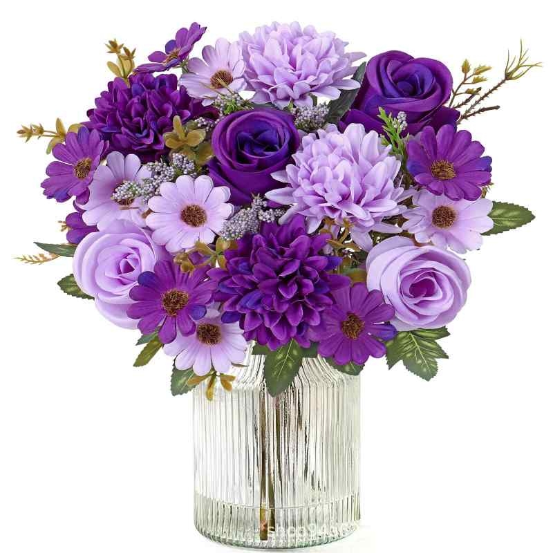 Artificial chrysanthemum, rose, and hydrangea all-in-one