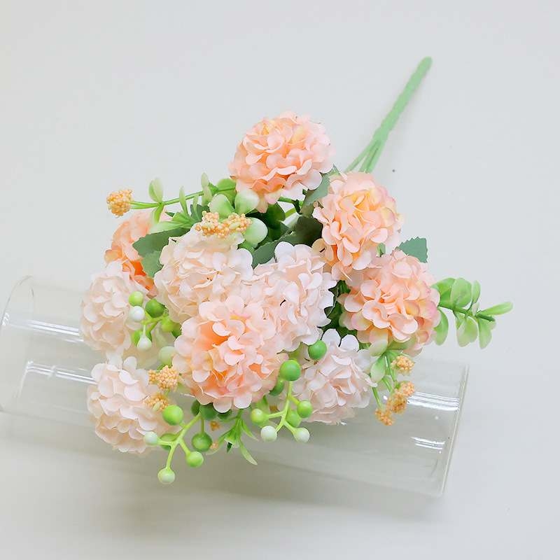 Artificial hydrangeas in various colors