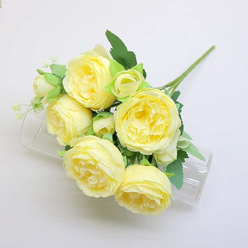 Various colors of artificial peony flowers
