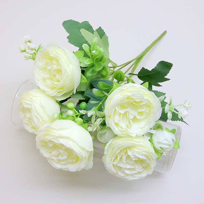 Various colors of artificial peony flowers