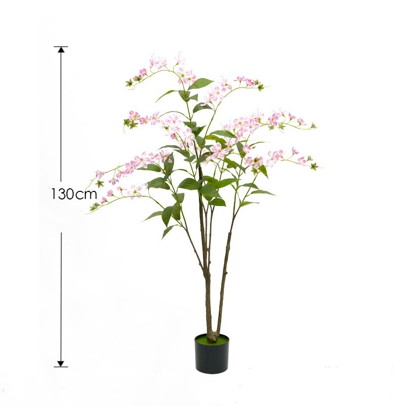 Simulated 130-180cm pink weeping jasmine