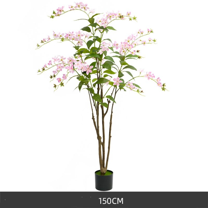 Simulated 130-180cm pink weeping jasmine