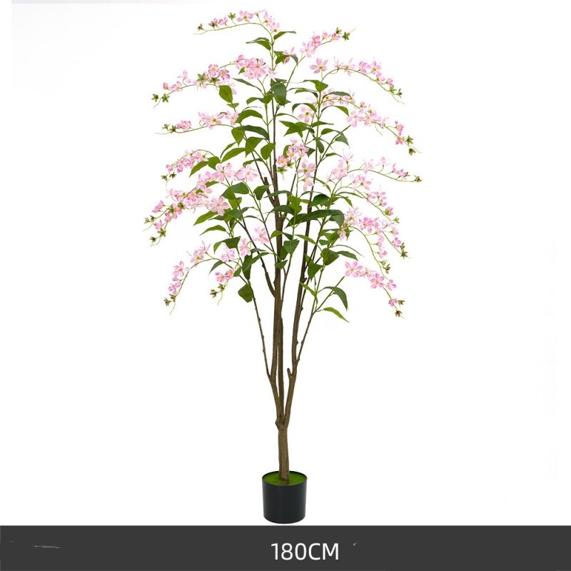 Simulated 130-180cm pink weeping jasmine