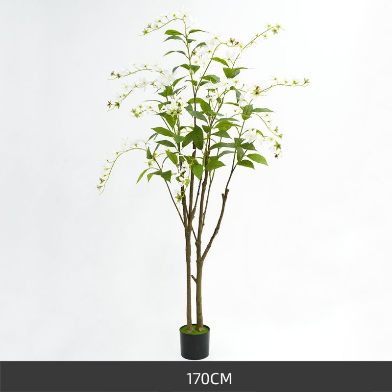 Simulated 130-180cm white weeping jasmine