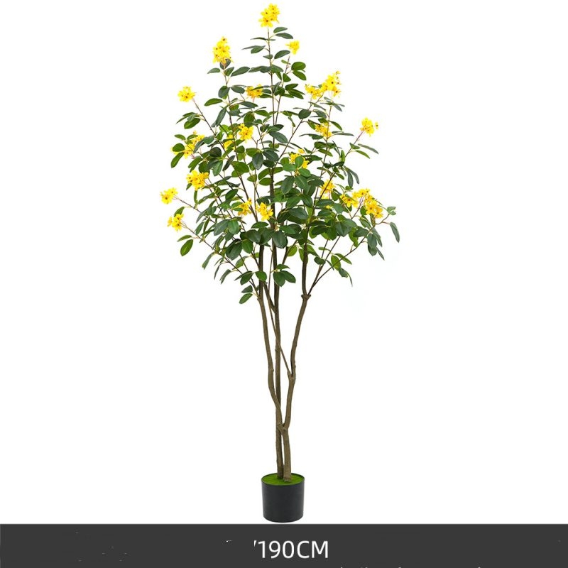 Artificial 60-90cm jasmine tree with yellow flowers