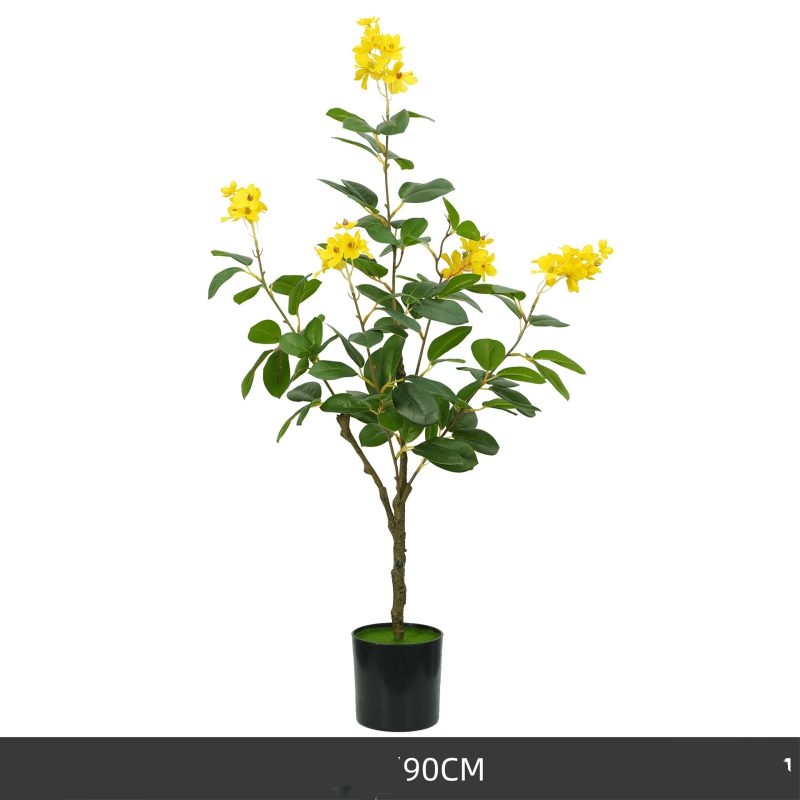 Artificial 60-90cm jasmine tree with yellow flowers