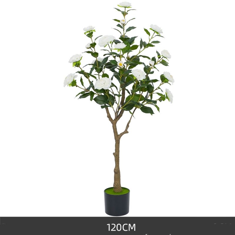 Artificial white camellia potted plants 60-210 cm