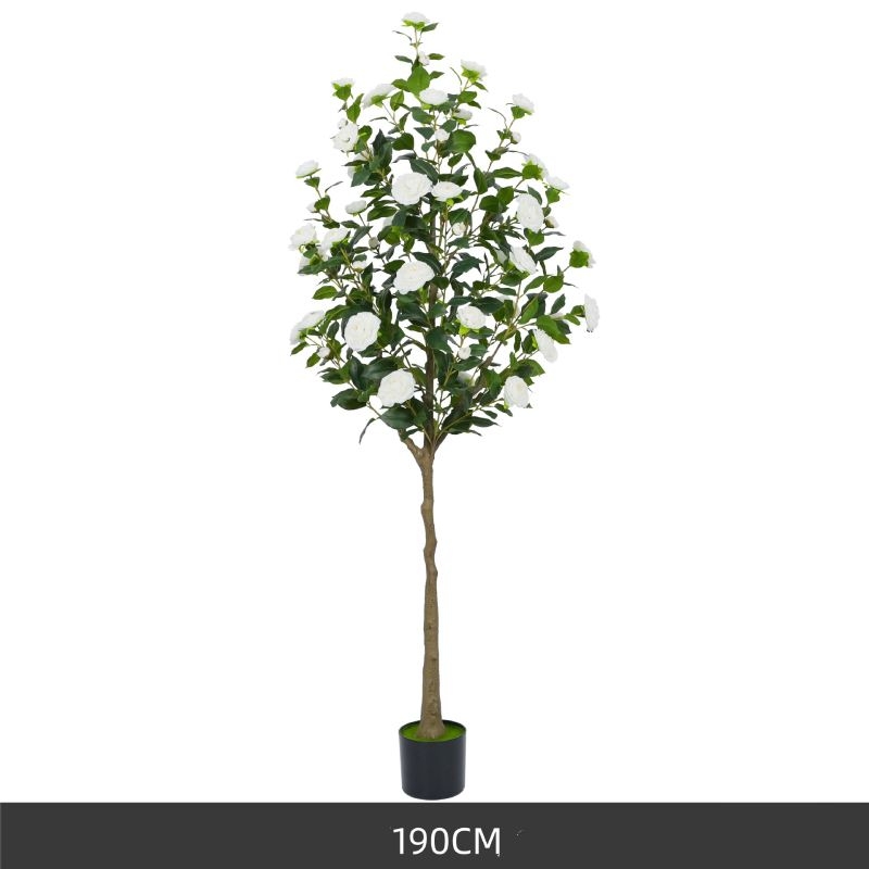 Artificial white camellia potted plants 60-210 cm