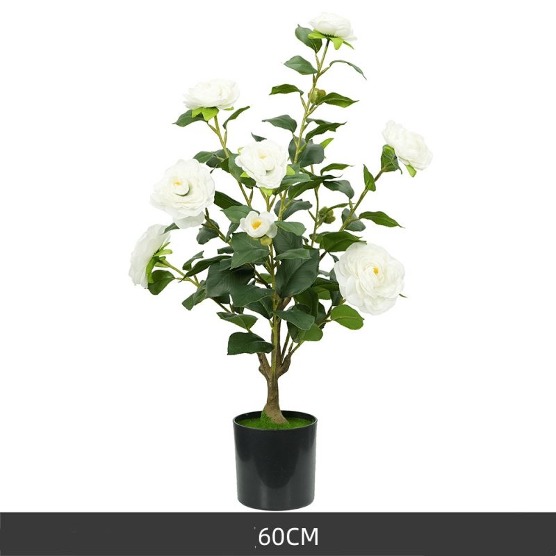Artificial white camellia potted plants 60-210 cm