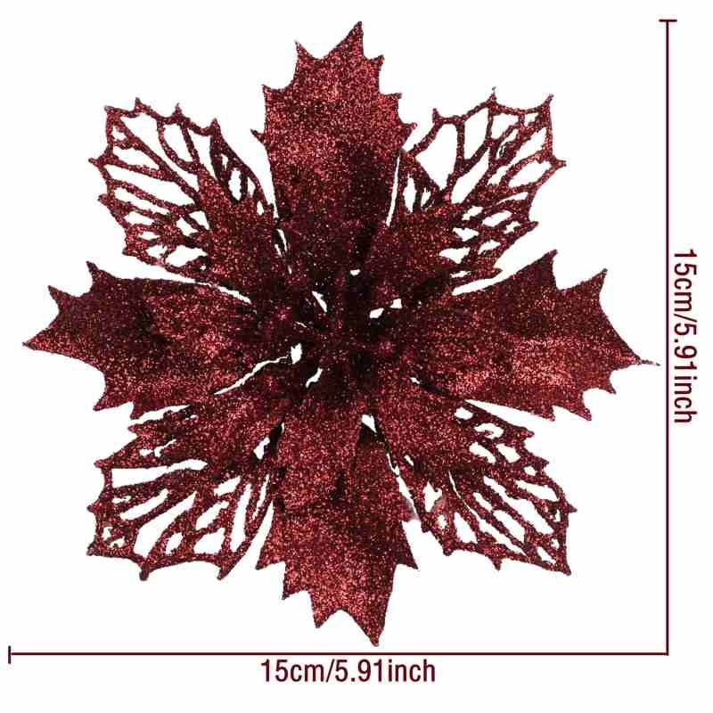 Artificial Christmas Flower Head Wholesale