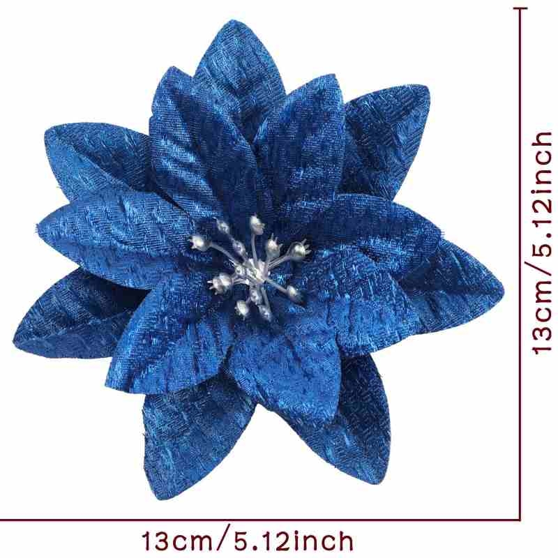 Artificial Christmas Flower Head In Various Colors