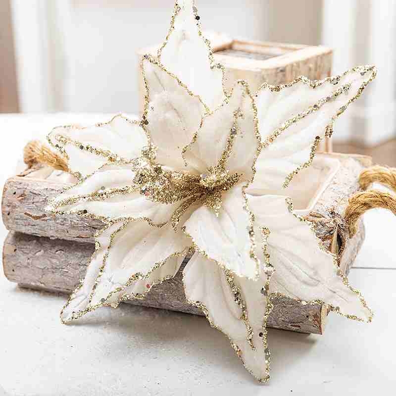 Flannel Christmas Flower Head