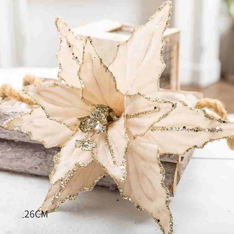 Flannel Christmas Flower Head