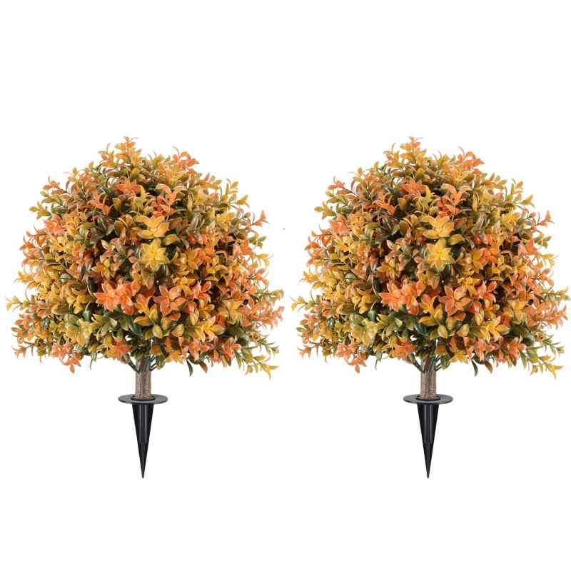 60cm Autumn-colored Simulated Boxwood Planting Piece
