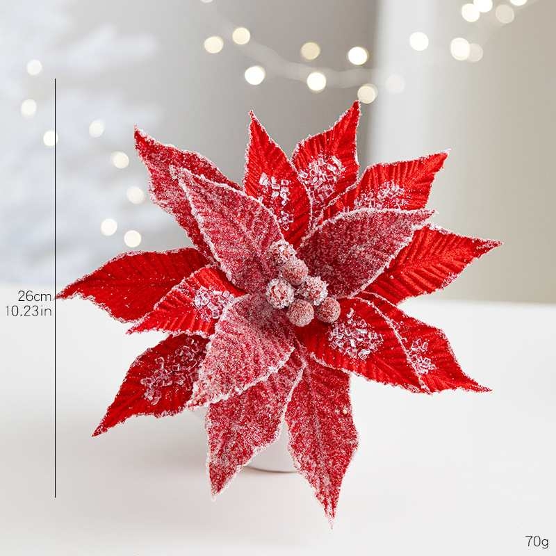 26cm Velvet Christmas Flower Head