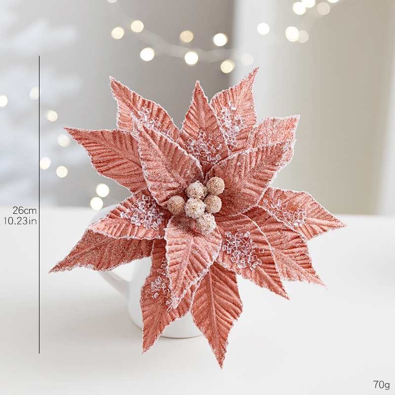26cm Velvet Christmas Flower Head