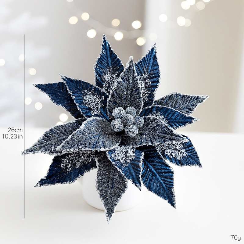 26cm Velvet Christmas Flower Head