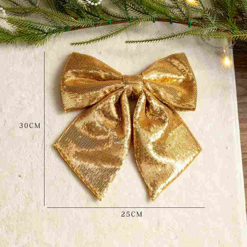 Christmas bows of various colors