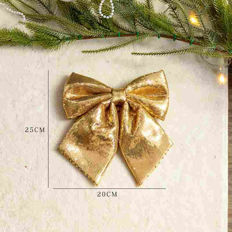 Christmas bows of various colors