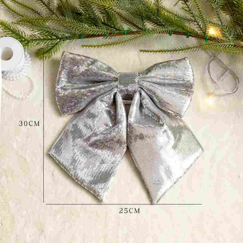 Christmas bows of various colors