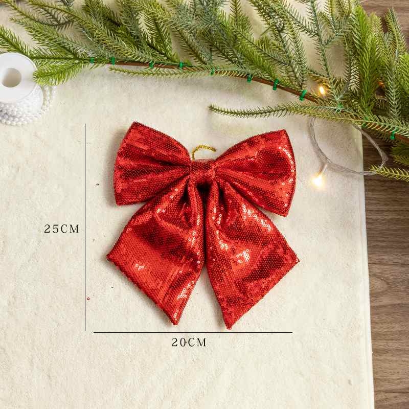 Christmas bows of various colors