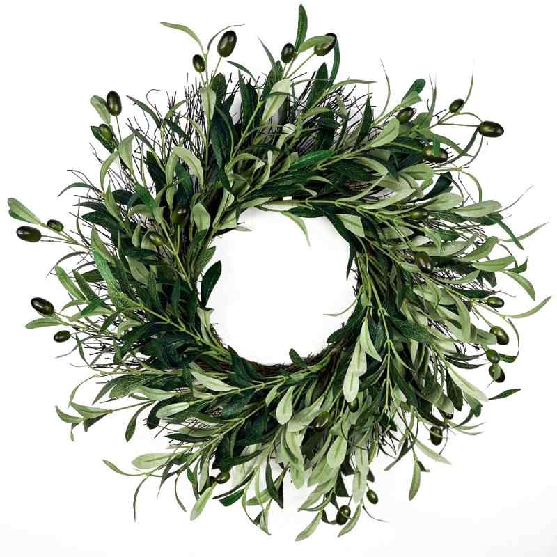 50cm Artificial Olive Leaf Wreath